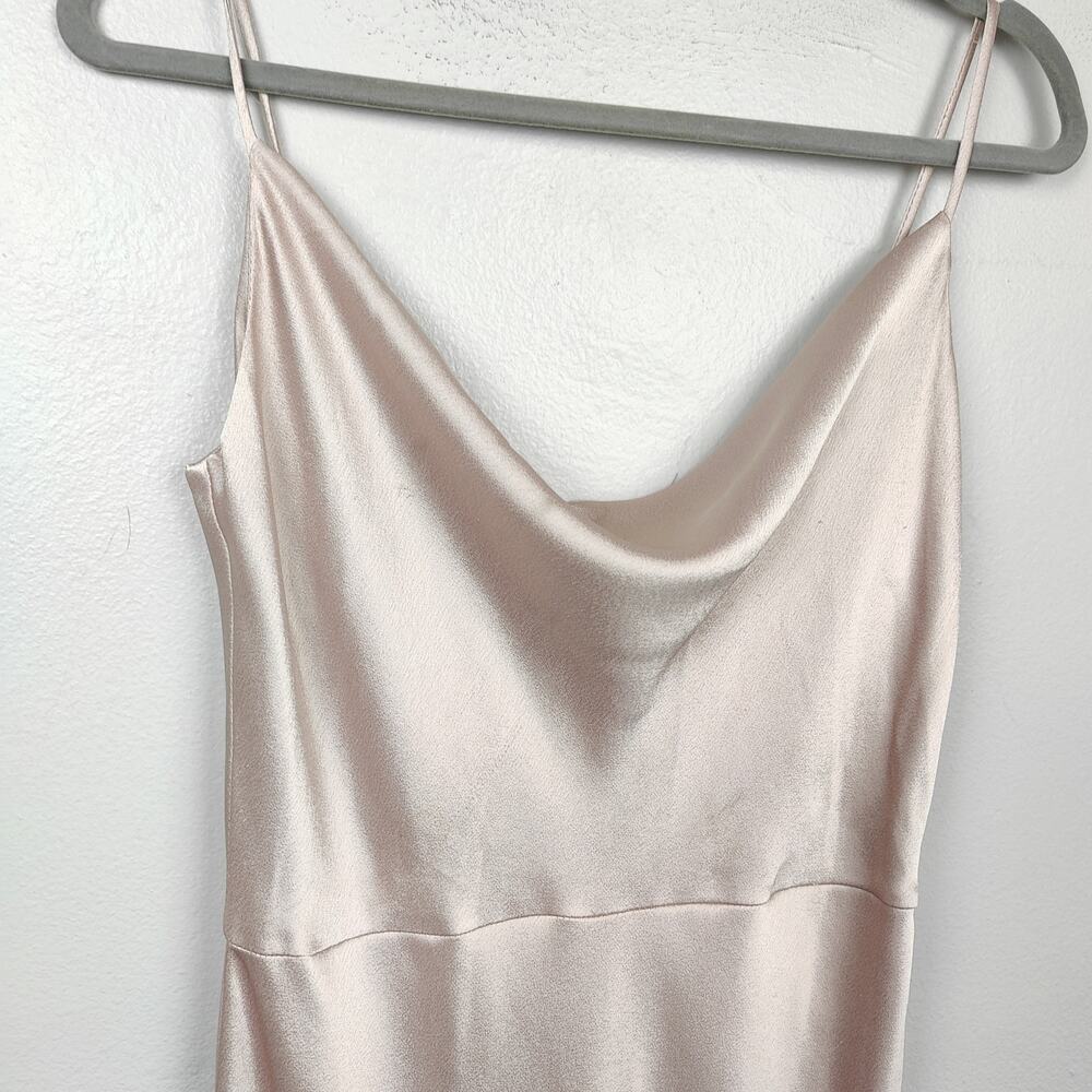 Jenny Yoo Satin Maxi Dress in Champagne - Picture 2 of 11